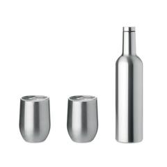 Vue Ensemble de bouteille & tasses - Chin set de couleur gris| Krokrodeal
