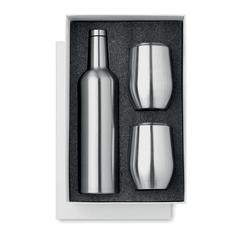 Vue Ensemble de bouteille & tasses - Chin set de couleur gris| Krokrodeal