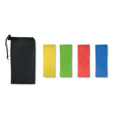 Vue Set de 4 bandes de fitness TPE - Fitband de couleur noir| Krokrodeal