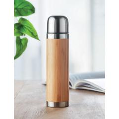 Vue Bouteille isotherme - Chan bamboo de couleur marron| Krokrodeal