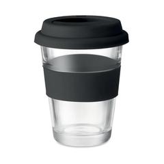 Vue Gobelet en verre 350 ml - Astoglass de couleur noir| Krokrodeal
