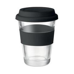 Vue Gobelet en verre 350 ml - Astoglass de couleur noir| Krokrodeal