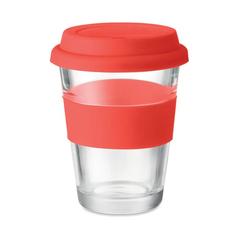 Vue Gobelet en verre 350 ml - Astoglass de couleur rouge| Krokrodeal