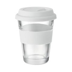 Vue Gobelet en verre 350 ml - Astoglass de couleur blanc| Krokrodeal
