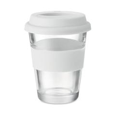 Vue Gobelet en verre 350 ml - Astoglass de couleur blanc| Krokrodeal