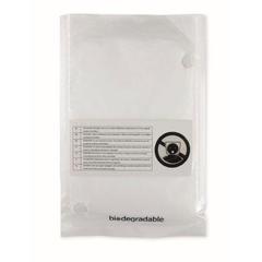 Vue Poncho biodégradable - Sprinkle pla de couleur blanc| Krokrodeal