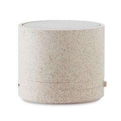 Vue Haut-parleur s/ fil paille blé - Round bass+ de couleur marron| Krokrodeal