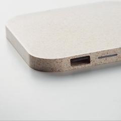 Vue Chargeur/hub paille de blé/ ABS - Unipad+ de couleur marron| Krokrodeal