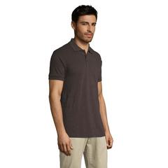 Vue PRIME MEN POLO POLYCOTON - Prime men de couleur gris| Krokrodeal