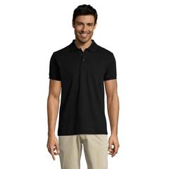 Vue PRIME MEN POLO POLYCOTON - Prime men de couleur noir| Krokrodeal