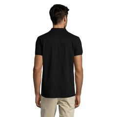Vue PRIME MEN POLO POLYCOTON - Prime men de couleur noir| Krokrodeal