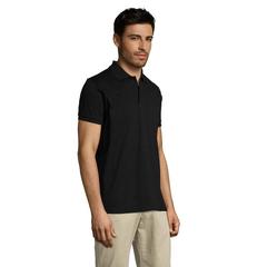 Vue PRIME MEN POLO POLYCOTON - Prime men de couleur noir| Krokrodeal