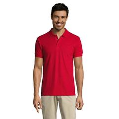 Vue PRIME MEN POLO POLYCOTON - Prime men de couleur rouge| Krokrodeal