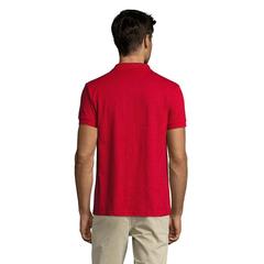Vue PRIME MEN POLO POLYCOTON - Prime men de couleur rouge| Krokrodeal