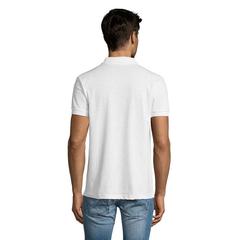 Vue PRIME MEN POLO POLYCOTON - Prime men de couleur blanc| Krokrodeal