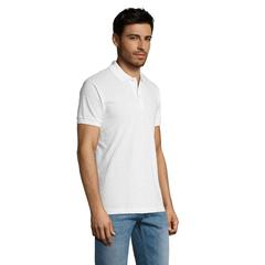 Vue PRIME MEN POLO POLYCOTON - Prime men de couleur blanc| Krokrodeal