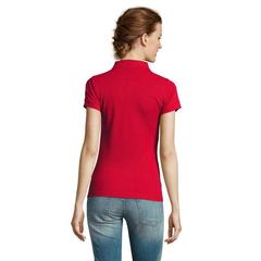 Vue PRIME WOMEN POLO POLYCOTON - Prime women de couleur rouge| Krokrodeal