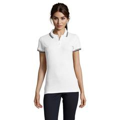 Vue PASADENA polo femme 200g - Pasadena women de couleur bleu| Krokrodeal