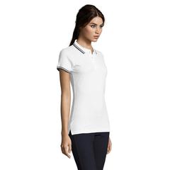 Vue PASADENA polo femme 200g - Pasadena women de couleur bleu| Krokrodeal