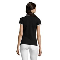 Vue PASADENA polo femme 200g - Pasadena women de couleur noir| Krokrodeal