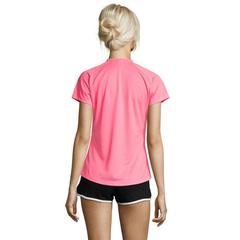 Vue SPORTY WOMEN T-SHIRT polyes - Sporty women de couleur rose| Krokrodeal