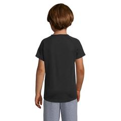 Vue SPORTY KIDS T-SHIRT SPORT - Sporty kids de couleur noir| Krokrodeal