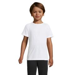 Vue SPORTY KIDS T-SHIRT SPORT - Sporty kids de couleur blanc| Krokrodeal