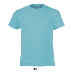 Vue REGENT F KIDS T-SHIRT 150g - Regent fit kids de couleur bleu| Krokrodeal