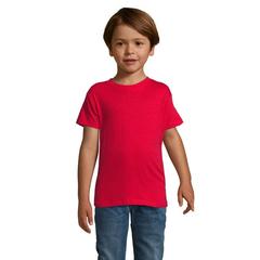 Vue REGENT F KIDS T-SHIRT 150g - Regent fit kids de couleur rouge| Krokrodeal