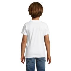 Vue REGENT F KIDS T-SHIRT 150g - Regent fit kids de couleur blanc| Krokrodeal