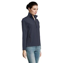 Vue RACE WOMEN ZIPPÉE SOFTSHELL - Race women de couleur bleu| Krokrodeal