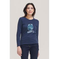 Vue IMPERIAL LSL WOMEN T-SHIRT - Imperial lsl women de couleur bleu| Krokrodeal