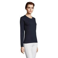 Vue IMPERIAL LSL WOMEN T-SHIRT - Imperial lsl women de couleur bleu| Krokrodeal