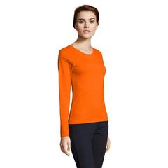 Vue IMPERIAL LSL WOMEN T-SHIRT - Imperial lsl women de couleur orange| Krokrodeal