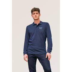 Vue PERFECT MEN LSL POLO 180g - Perfect lsl men de couleur bleu| Krokrodeal