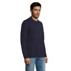 Vue PERFECT MEN LSL POLO 180g - Perfect lsl men de couleur bleu| Krokrodeal