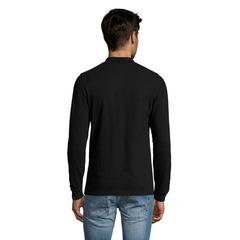 Vue PERFECT MEN LSL POLO 180g - Perfect lsl men de couleur noir| Krokrodeal