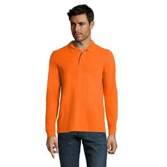Vue PERFECT MEN LSL POLO 180g - Perfect lsl men de couleur orange| Krokrodeal