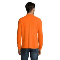 Vue PERFECT MEN LSL POLO 180g - Perfect lsl men de couleur orange| Krokrodeal