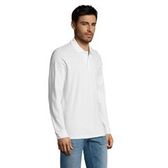Vue PERFECT MEN LSL POLO 180g - Perfect lsl men de couleur blanc| Krokrodeal