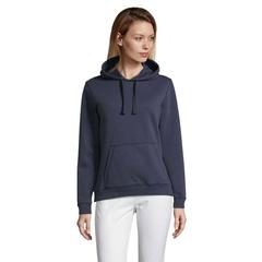 Vue SPENCER WOMEN SWEAT CAPUCHE - Spencer women de couleur bleu| Krokrodeal