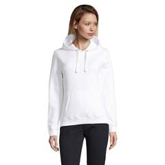 Vue SPENCER WOMEN SWEAT CAPUCHE - Spencer women de couleur blanc| Krokrodeal