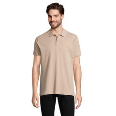 Vue PLANET MEN Polo 170g - Planet men de couleur marron| Krokrodeal