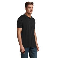 Vue PLANET MEN Polo 170g - Planet men de couleur noir| Krokrodeal
