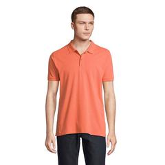 Vue PLANET MEN Polo 170g - Planet men de couleur orange| Krokrodeal
