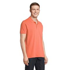 Vue PLANET MEN Polo 170g - Planet men de couleur orange| Krokrodeal