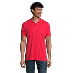 Vue PLANET MEN Polo 170g - Planet men de couleur rouge| Krokrodeal
