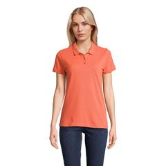 Vue PLANET WOMEN Polo 170g - Planet women de couleur orange| Krokrodeal