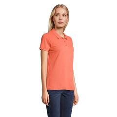 Vue PLANET WOMEN Polo 170g - Planet women de couleur orange| Krokrodeal