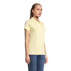 Vue PLANET WOMEN Polo 170g - Planet women de couleur jaune| Krokrodeal